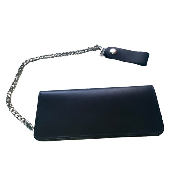 Any 2 For $18! NWT! Genuine Leather Biker Long Chain Billfold Wallet - Picture 12 of 13